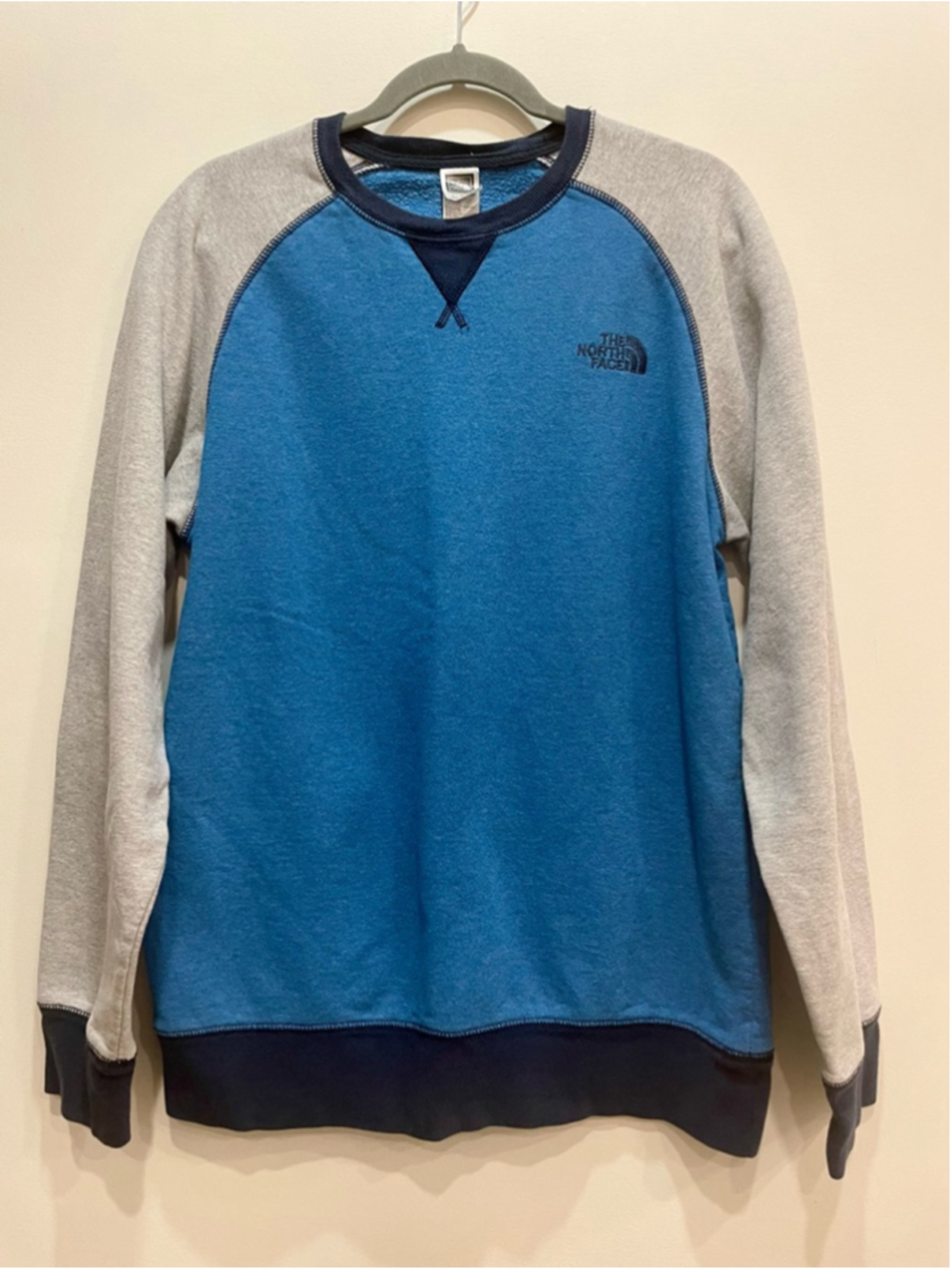 The North Face Color Block Raglan Crewneck Sweatshirt Men M Fleece Gorpcore